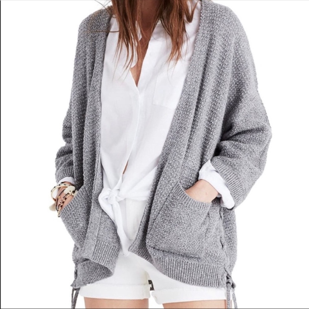 Madewell chunky cardigan with side ties